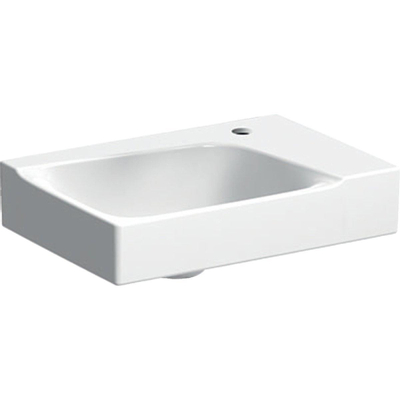 Geberit Xeno2 Lave-mains avec trou pour robinet à droite sans trop-plein 40x28x12.5cm avec KeraTect blanc