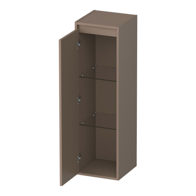 BRAUER Adore Wavy hoge kast - 120x35x35cm - 1 deur - linksdraaiend - greeploos - mat mokka