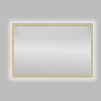 Best Design Nancy Isola Miroir 80x60cm avec éclairage LED Doré mat