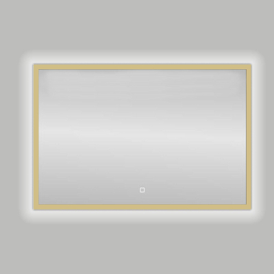 Best Design Nancy Isola LED spiegel 80x60cm aluminium mat goud - beschadigd - OUTLET UDEN