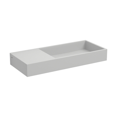 Clou Mini Wash Me fontein 56x24cm links zonder plug Aluite Wit mat