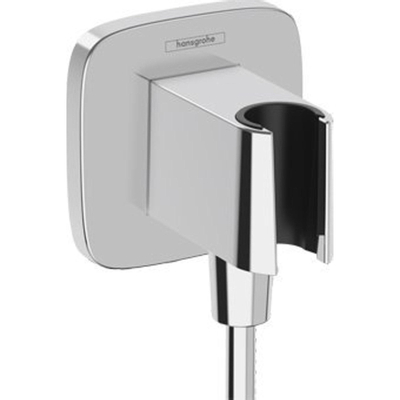 Hansgrohe Fixfit q Muuraansluitbocht - met handdouchehouder - chroom
