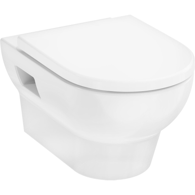 Hansgrohe GladeLake S WC suspendu – AquaChannel Flush – profondeur 54 cm – avec abattant softclose – blanc brillant