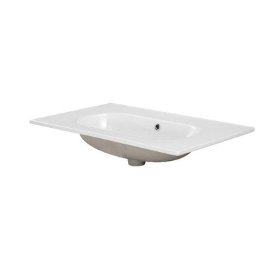 Saniclass Chaci Lavabo - 80x46x14cm - sans trous de robinet - céramique - blanc