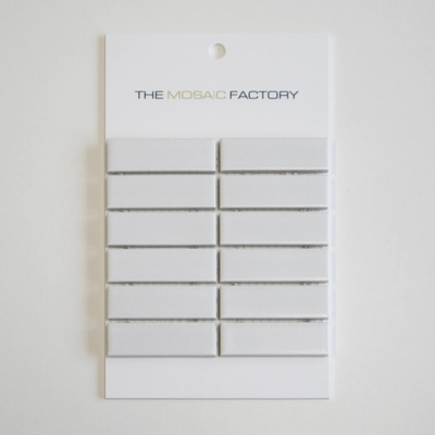 SAMPLE The Mosaic Factory Paris mozaïektegel 2.3x7.3x0.6cm voor wand en vloer voor binnen en buiten Rechthoek Keramiek Mat Wit