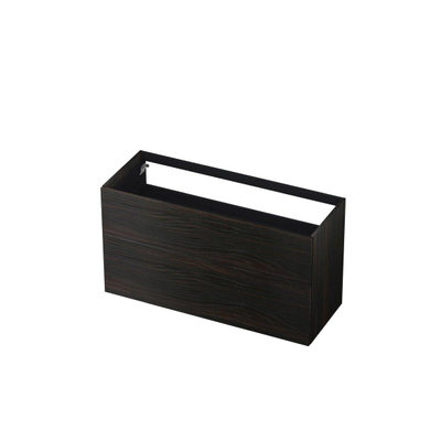 INK Wastafelonderkast - 120x45x65cm - 2 lades - push to open - met rechte opdekfronten - MFC - Intens eiken