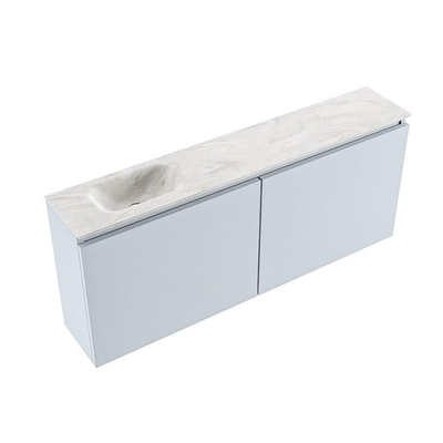 MONDIAZ TURE-DLUX 120cm toiletmeubel Clay. EDEN wastafel Ostra positie links. Met 1 kraangat.