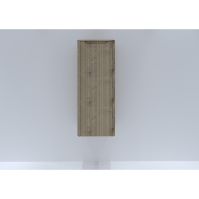 H&R badmeubelen Juice Halfhoge Kast - 40x35x100cm - met ronde hoeken - 3D-front - 1 deur - rechtsdraaiend - french oak