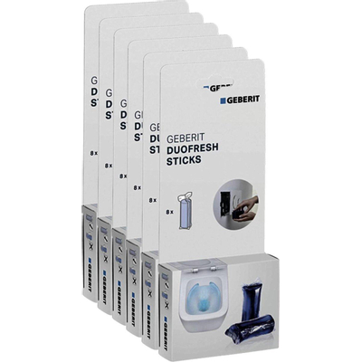 Geberit Pack Avantage comprenant DuoFresh Sticks 48 pièces & 2 bouteilles Aquaclean détartrant