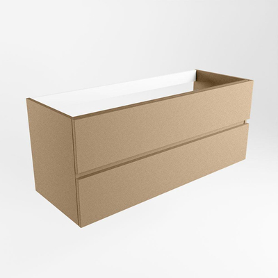 Mondiaz VICA Meuble sous vasque - 120x45x50cm - 2 tiroirs - softclose - 2 découpes gauche et droite - Oro