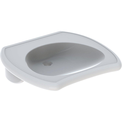 Geberit 300 Comfort Vitalis lavabo pour fauteuil roulant 65x60x15cm sans trou de robinet sans trop-plein blanc