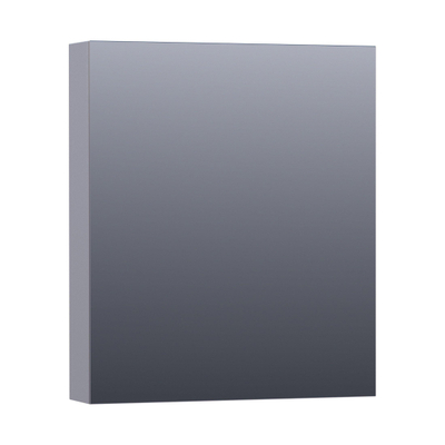 BRAUER Dual Armoire de toilette 59x70x15cm éclairage intégré rectangulaire 1 portes pivotantes MDF Gris Mat