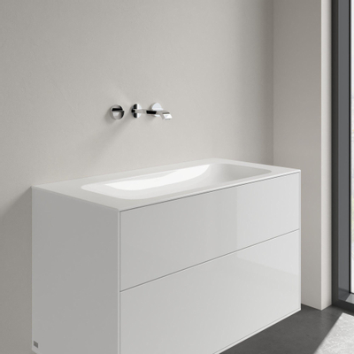 Villeroy & Boch Finion lavabo pour meuble - 100x50cm - sans trou de robinet sans trop-plein Ceramic+ blanc