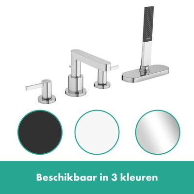 Hansgrohe Finoris afdekset 4-gats badkraan met s-box chroom