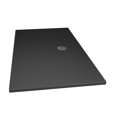 Xenz Flat Plus receveur de douche 90x160cm rectangle ébène (noir mat)