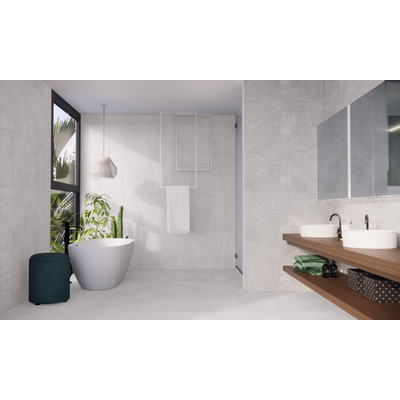 Terravito Gipuro Carrelage sol et mur - 60x120cm - rectifié - blanc mat