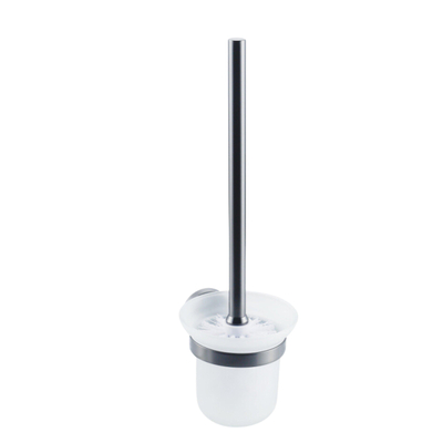 Fortifura Calvi Toiletset 3-delig - toiletrolhouder - zonder klep - toiletborstel - handdoekhaak enkel rond - PVD - geborsteld gunmetal (antraciet)