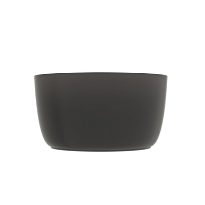 Riho Oval waskom - 38x33cm - solid surface - semi transparant - frosted smoke