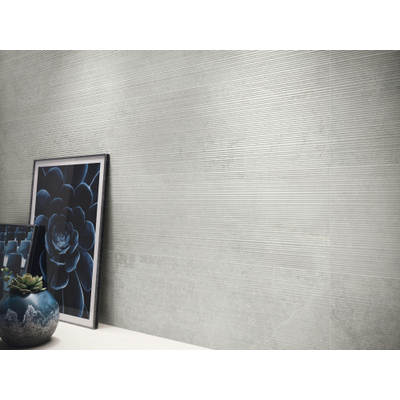 ÉCHANTILLON Terravito Arluna carreau mural - 30x90cm - Rectangulaire - 10.5mm - rectifié - effet marbre - Canna Acero
