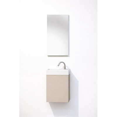 Van Marcke Durma Ensemble meuble lave-mains - 40x20x50cm - 1 porte - droite - 1 trou de robinet - droite - taupe