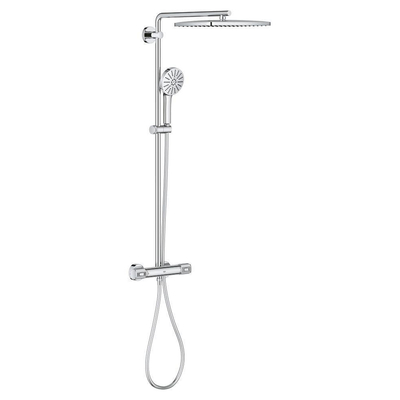 GROHE Vitalio Joy+ System 350x230 douchesysteem met thermostaatkraan - hoofddouche en handdouche - 35x23cm - chroom