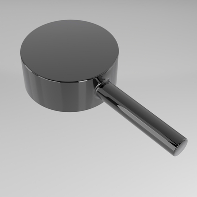 IVY Bond Partie de finition - pour thermostat encastrable - 1 robinet d'arrêt séparé - rosace ronde - Chrome noir PVD