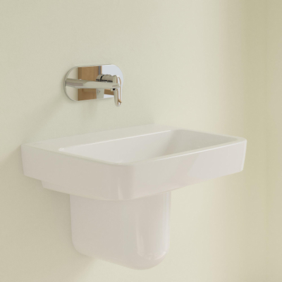 Villeroy & Boch O.novo wastafel - zonder kraangat - 60x46cm - zonder overloop CeramicPlus - White Alpine (glans wit)