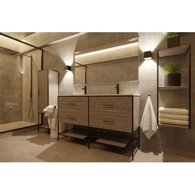 Differnz Industrial Ensemble salle de bains 140x82x46cm FSC MFC board / céramique blanc Forest