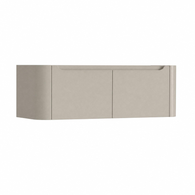 H&R badmeubelen Juice Meuble sous vasque - 120x45x40cm - angles arrondis - 2 tiroirs - poignée intégrée - beige mat