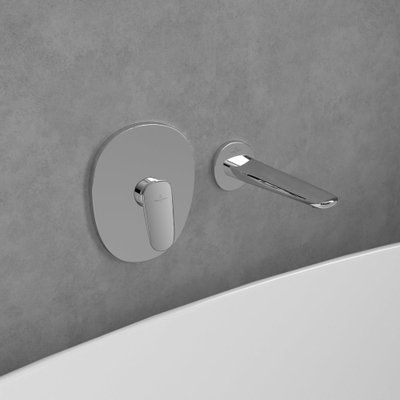 Villeroy & Boch Antao Bec de baignoire pour montage mural - chrome