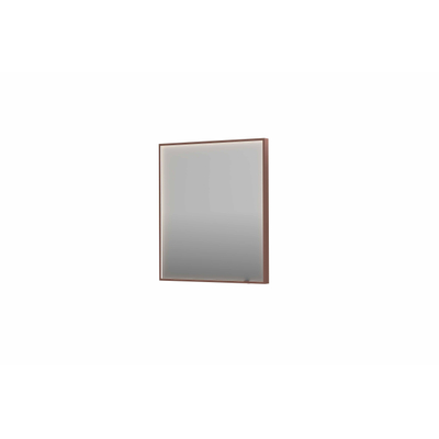 INK SP19 miroir - 70x4x80cm rectangulaire dans un cadre en acier incl dir LED - chauffage - changement de couleur - dimmable et interrupteur - cuivre brossé