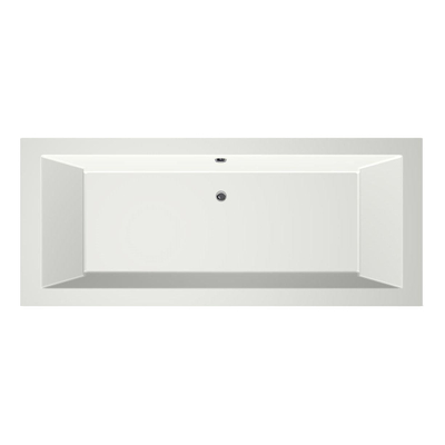 Xenz Society Duobad - 190x80x53 - afvoer Midden - acryl - wit mat