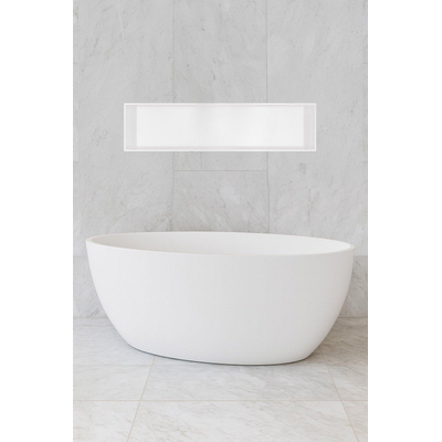 Hotbath &MORE Boîte encastrée ou niche encastrée 30x120x10cm Mat blanc