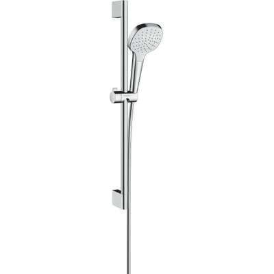 Hansgrohe Croma Select E ensemble barre de glissement avec douchette à main Croma Select E 1jet 65cm avec flexible de douche Isiflex`B 160cm blanc/chrome