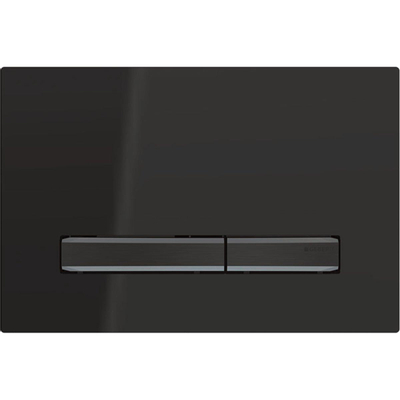 Geberit Sigma50 bedieningsplaat - 2-toets spoeling - vierkant - zwart chroom