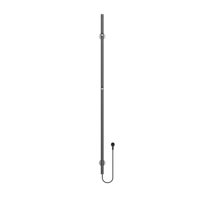 Belrad Rod staafhanddoekdroger - 150x6,3x12,7 cm - elektrisch - enkel - 60w - 2,5cm - gunmetal