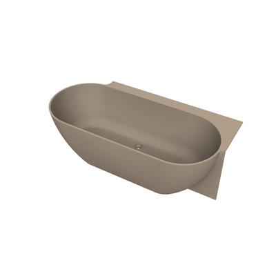 Arcqua Havana Baignoire demi-îlot - 170x80cm - droite - mat truffe