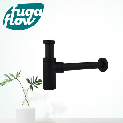 FugaFlow Efficiente Sobrado design bekersifon 1.1/4" voor wastafel mat zwart -