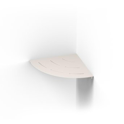 Looox Storage Collection Étagère d'angle – 30 cm – bords arrondis – blanc cassé mat