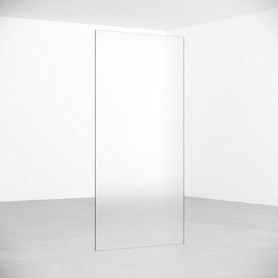 FugaFlow Eccelente Vetro inloopdouche badkamer - 110x200cm - mat glas - wandarm - geborsteld RVS