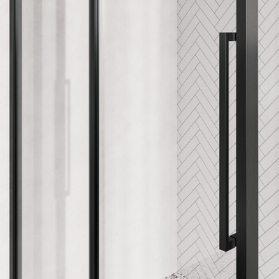 BRAUER Galactic Cabine de douche - 120x90x200 - avec porte coulissante - verre transparent - réversible - incl. traitement anticalcaire - gunmetal brossé PVD