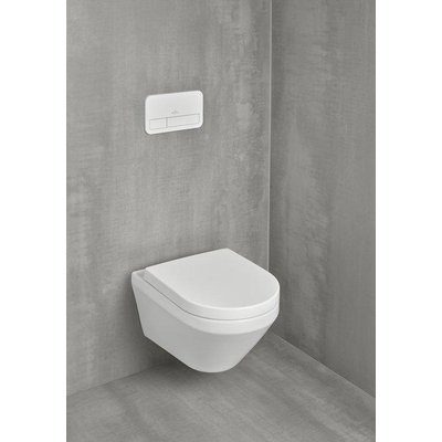 Pack WC Villeroy & Boch Architectura - 53x37cm - TwistFlush - sans bride - avec abattant softclose et quickrelease - brillant blanc
