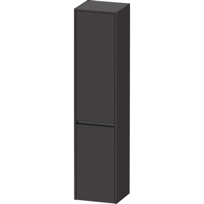 Duravit Ketho.2 Armoire haute 40x36x176cm 2 Portes à droite Panneau d'aggloméré Graphite Mat