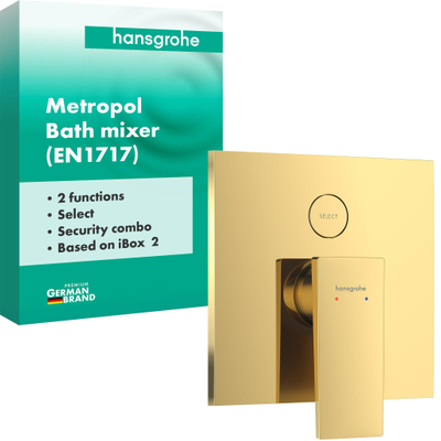 Hansgrohe Metropol douchemengkraan voor iBox Universal 2 Polished Gold Optic