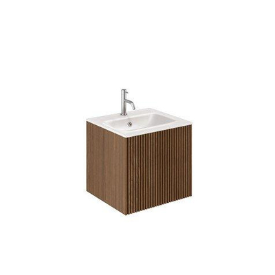 Crosswater Limit Wastafelonderkast - 1 lade - 50cm - royal walnut (hout)