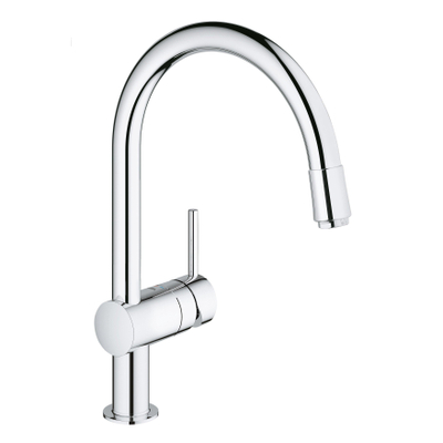 Grohe Minta Keukenkraan - hoog - draaibare/uittrekbare ronde uitloop - chroom