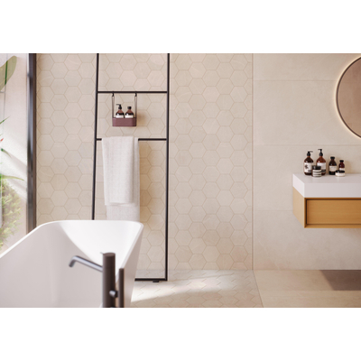 SAMPLE Terravito Allino wand- en vloertegel - 60x60cm - gerectificeerd - Betonlook - Sand mat (beige)