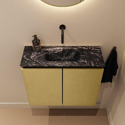 MONDIAZ TURE-DLUX Meuble toilette - 60cm - Oro - EDEN - vasque Lava - position centrale - sans trou de robinet