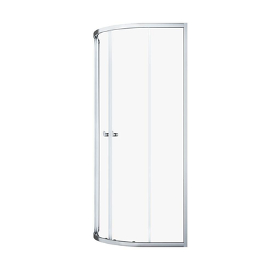 Sealskin Hooked Cabine de douche quart de cercle en quatre parties avec portes coulissantes 90x90x200 cm, verre de sécurité transparent 6 mm avec traitement anticalcaire chrome