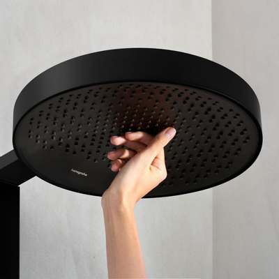 Hansgrohe Rainfinity showerpipe 360 1jet avec tablette de douche 350 mat noir mat